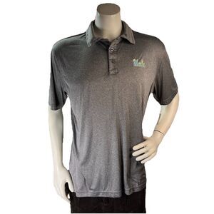 UCLA Bruins Polo Shirt Mens Large Gray Performance Short Sleeve Colors Colosseum